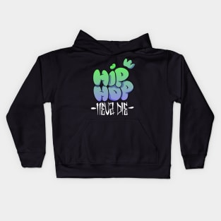 Hip Hop - Neva Die - Kurzarm Weiß HipHop Musik Kids Hoodie